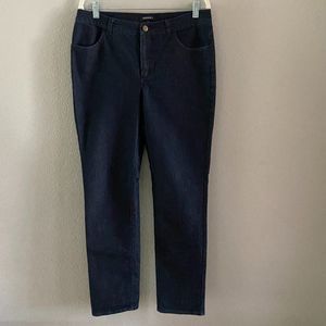 Lafayette 148  New York Straight Leg Jeans Dark Wash Size 10